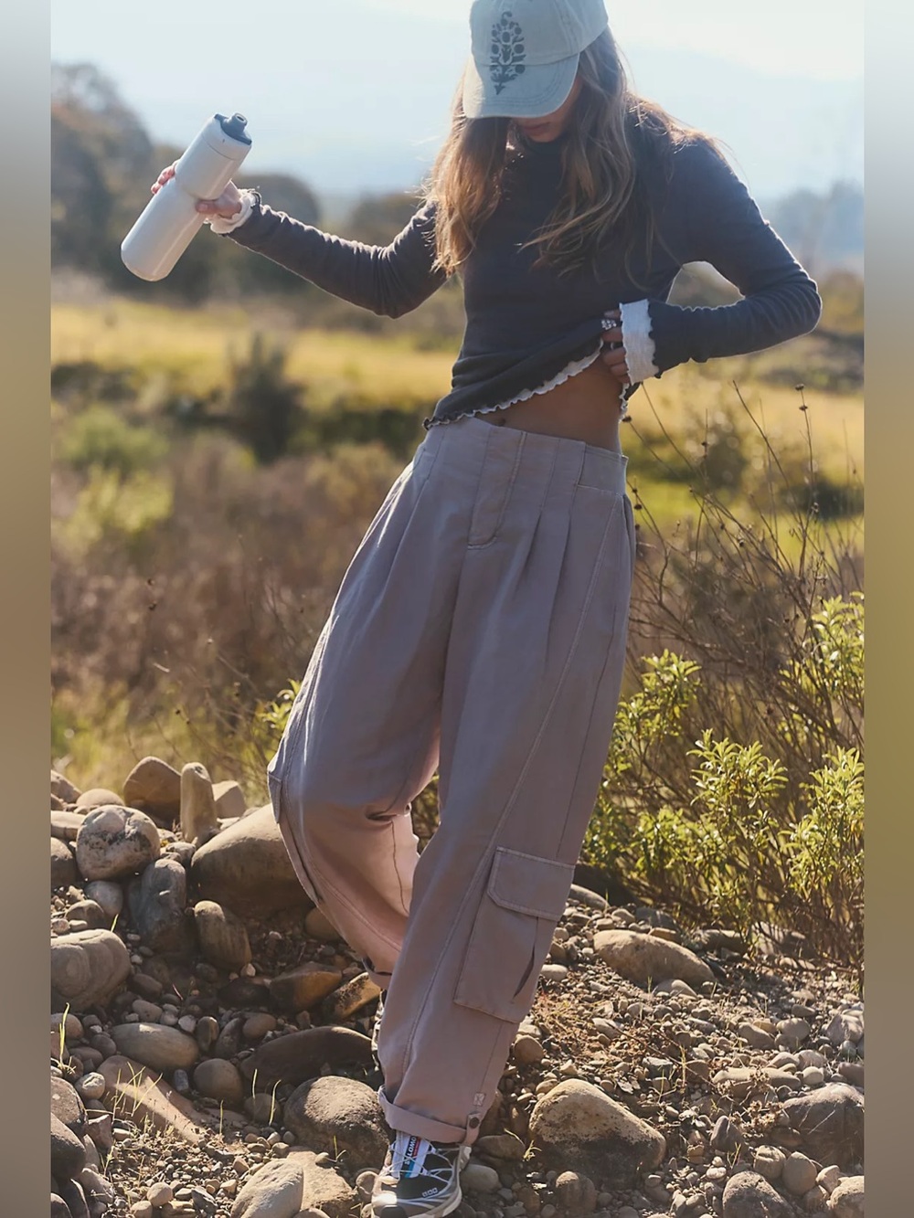 Free People Mesmerize Me Pants In Purple Size Medium